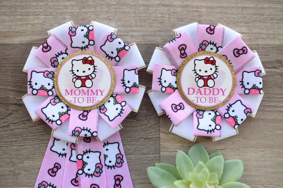 Girl Pins Baby Shower, Baby Girl Mommy To Be Ribbon Pin, It's a Girl, Pink Daddy To Be Pin, Parent's To Be Pins