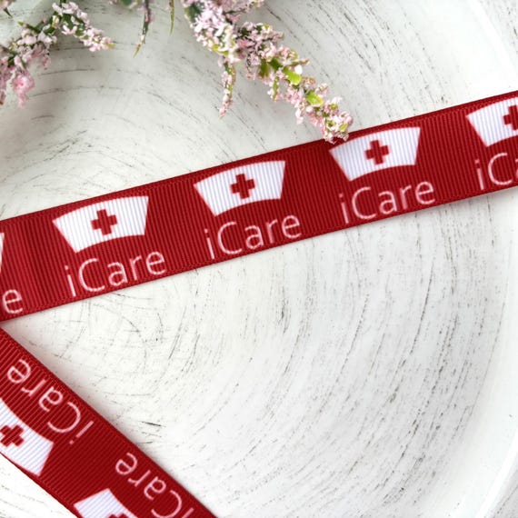 Nurse Grosgrain Ribbon, Nursing Ribbon, Medical or Doctor Ribbon || 3 Yards of Ribbon - 1" (25mm)