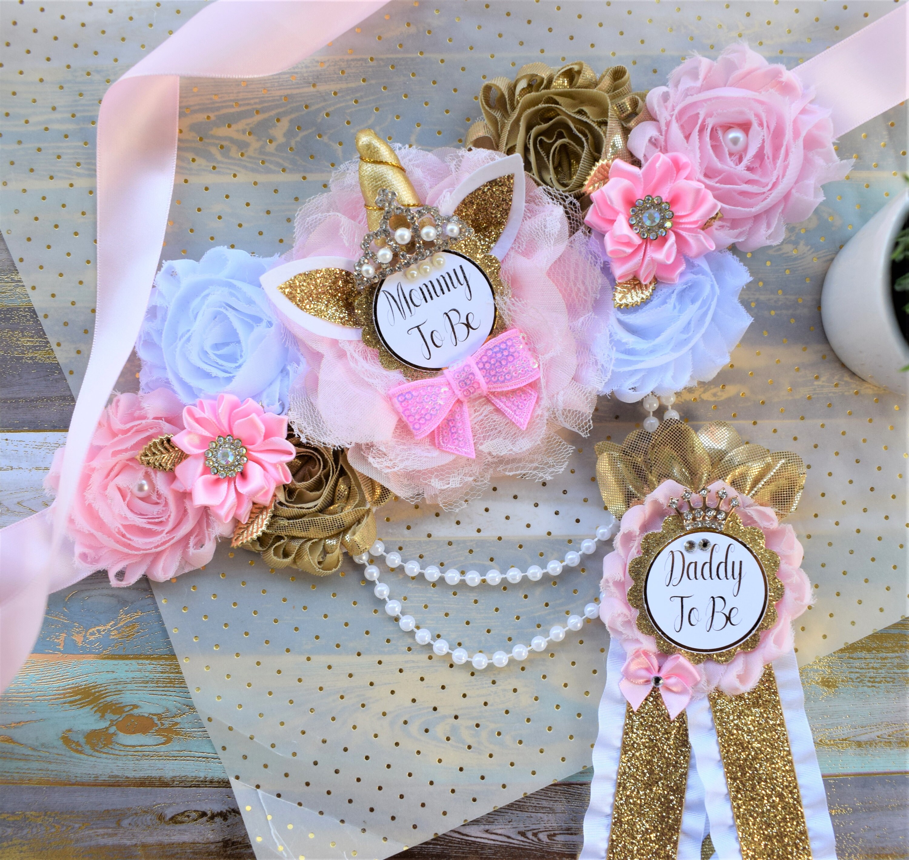thumbnail image 2 of Baby In Bloom Baby Shower Generic Baby Mama And Baby Papa Sash For Baby Shower,Mom To Be Sash And Dad To Be Sash For Gender Reveal, Boy Or Girl,He Or She Baby 2 of 11