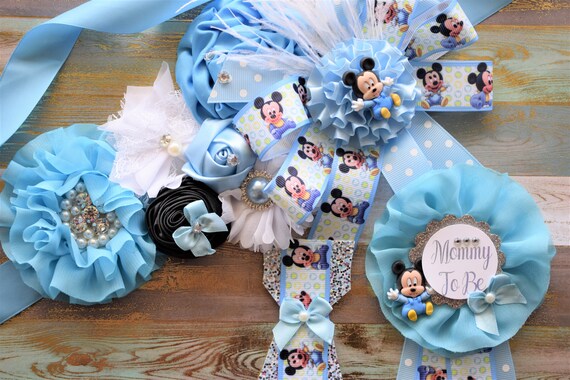 Mickey Baby Shower Mickey Mouse Maternity Sash Mickey Mommy Etsy
