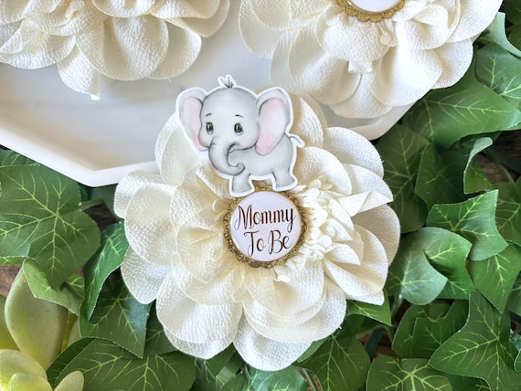 Elephant Safari Baby Shower Pin, Mommy To Be Pin, Daddy To Be Pin, Big Sister, Big Brother, Grandma, Grandpa, Custom Wording Available
