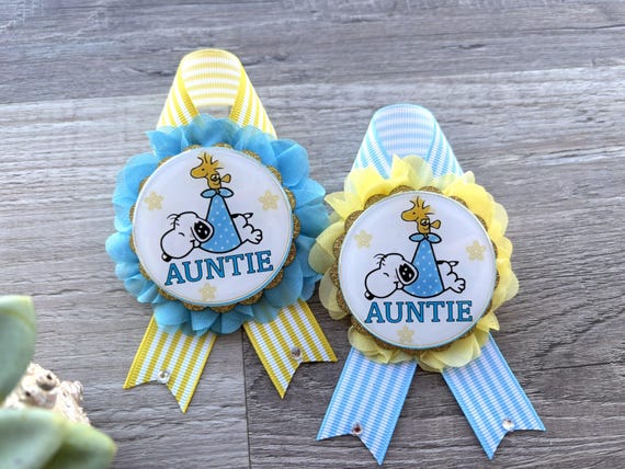 Boy Snoopy Baby Shower, Maternity Sash, Mommy To Be Pin, Daddy To Be Pin, Baby Shower Gift, Custom Order Welcome