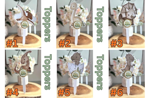Boho Dinosaur Topper Cake Baby Shower, Neutral Dinosaur Centerpieces Decorations, Boy Room Nursery Decor, New Mom Gifts - S0002
