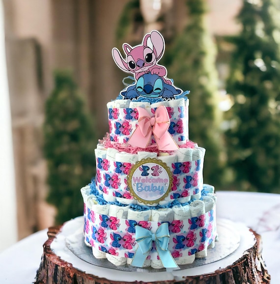 Gender Reveal Diaper Cake Baby Shower, Diaper Cake Centerpieces Decor, Room Nursery Decor, New Mom Gifts