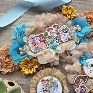 Cowboy Sheriff Woody Baby Shower, Maternity Sash, Mommy To Be Pin, Daddy To Be Pin, Custom Baby Shower Set bild 2