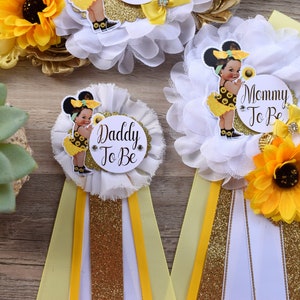 Girl Sunflower Baby Shower, Maternity Sash, Sunflower Mommy To Be, Sunflower Daddy To Be, Girl Baby Shower, Baby Shower Gift