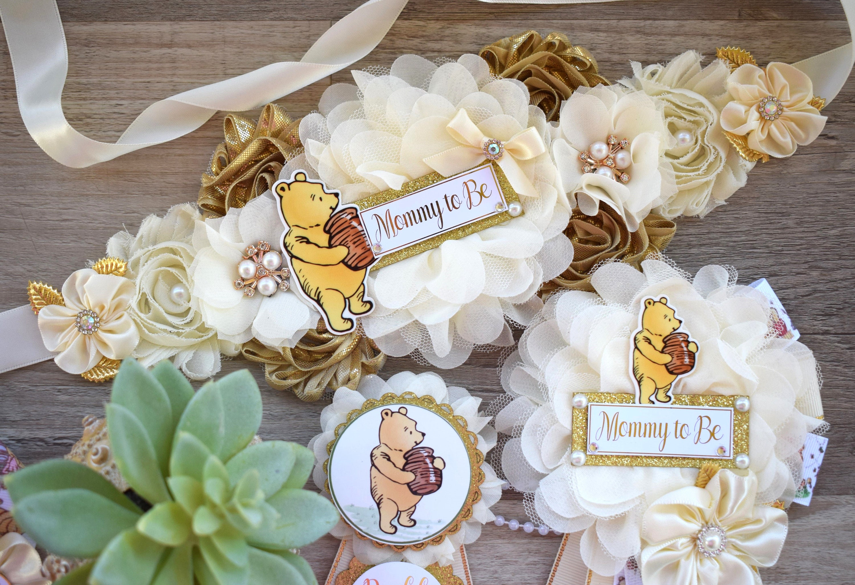 Winnie the Pooh Classic Baby Shower Winnie the Pooh Mommy To -  España