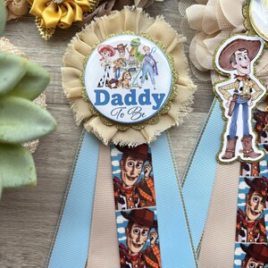 Cowboy Sheriff Woody Baby Shower, Maternity Sash, Mommy To Be Pin, Daddy To Be Pin, Custom Baby Shower Set bild 5