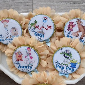Cowboy Sheriff Woody Baby Shower, Maternity Sash, Mommy To Be Pin, Daddy To Be Pin, Custom Baby Shower Set bild 14