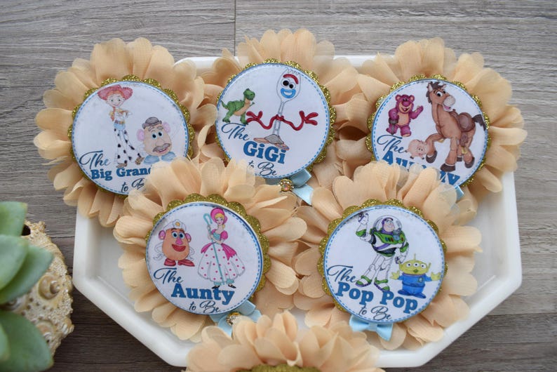 Cowboy Sheriff Woody Baby Shower, Maternity Sash, Mommy To Be Pin, Daddy To Be Pin, Custom Baby Shower Set bild 14