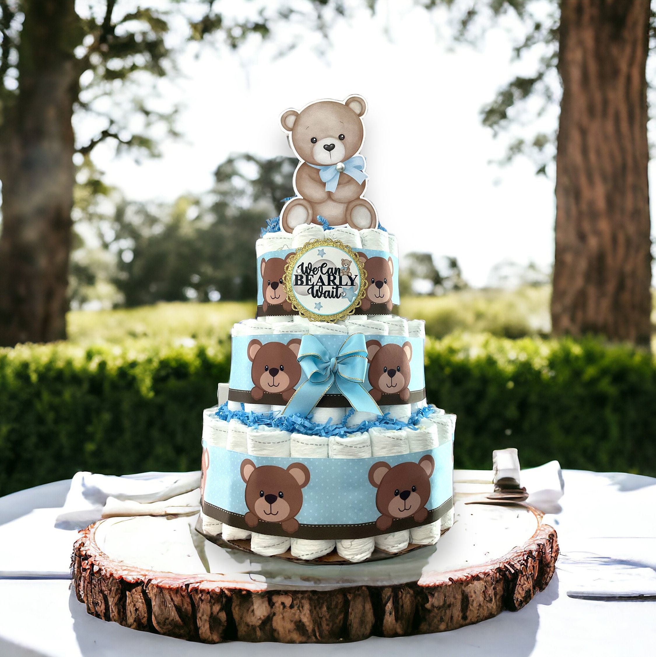 Boy Bear Baby Shower Cake Teddy Bear Baby Shower Blue Teddy Bear