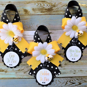 Sunflower Baby Shower, Yellow Black Baby Shower, Bumble Bee Family Pin, Bumble Bee Sunflower Baby Shower, Family & Guest Pin, Guest Pin