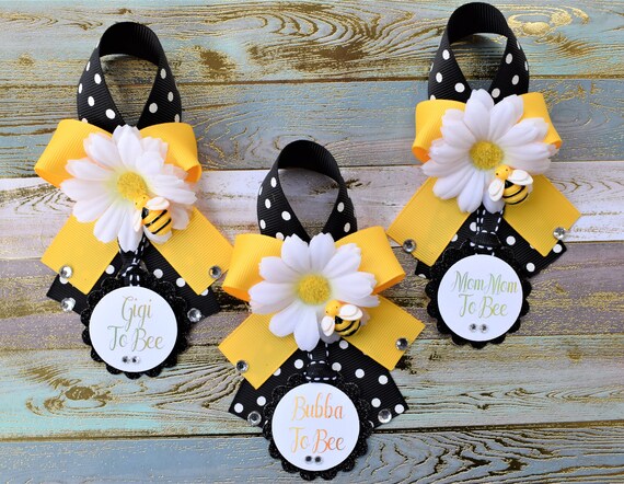 Sunflower Baby Shower, Yellow Black Baby Shower, Bumble Bee Family Pin, Bumble Bee Sunflower Baby Shower, Family & Guest Pin, Guest Pin