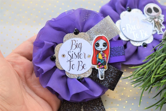 NMBC Baby Shower, Halloween Baby Shower, Big Sister Purple Flower Sash, Big Brother, Mommy To Be, Daddy To Be