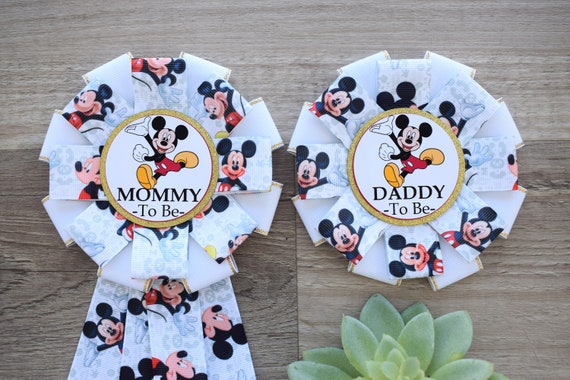 Yellow Red Black Baby Shower, Blue Mommy To Be Ribbon Pin, Daddy To Be Corsage Pin, Big Sister Pin, Big Brother Pin, Parent's To Be Pin