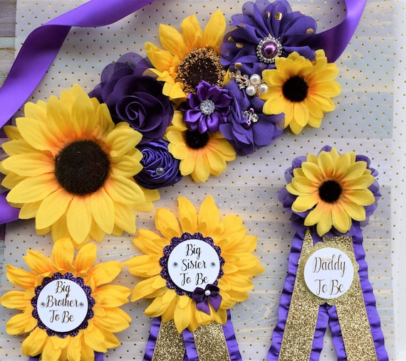Sunflower Baby Shower, Sunflower Maternity Sash, Sunflower Flower Sash, Sunflower Theme Baby Shower, Sunflower Mommy to Be, Custom Sash