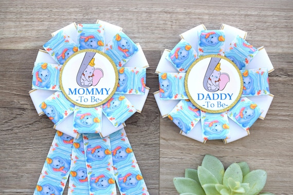 Gender Reveal Elephant Baby Shower, Parent's Corsage Pin, Mommy To Be Pin, Daddy To Be Pin, Elephant Baby Shower, Custom