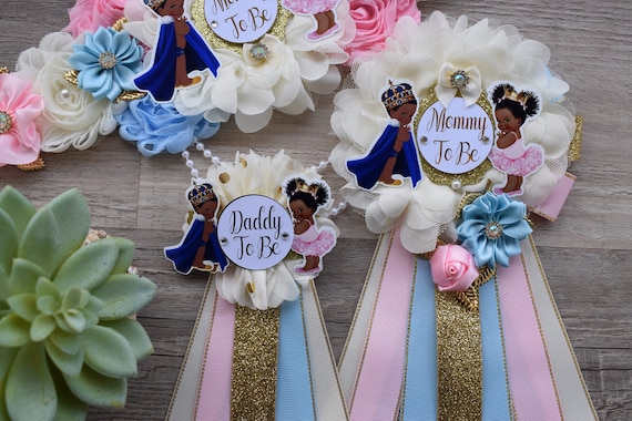 Prince & Princess Royal Baby Shower, Girl Boy Maternity Sash, Mommy To Be Pin, Daddy To Be Pin, Royal Gender Reveal, Baby Shower Gift
