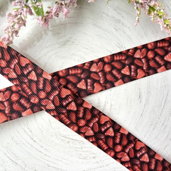Chocolate Grosgrain Ribbon, Diaper Cake Ribbon, Food Chocolate Baby Shower Ribbon || 3 Yards of Ribbon - 1" (25mm)