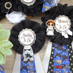 Superhero Baby Shower, Black White Baby Shower, Mommy To Be Corsage Pin Set, Superhero Comic Maternity Belt, Daddy and Mommy