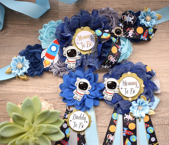 Boy Planet Space Baby Shower, Space Maternity Sash, Out of Space Mommy To Be, Planets Rocket Daddy To Be, Baby Shower Gift, Boy Baby Shower