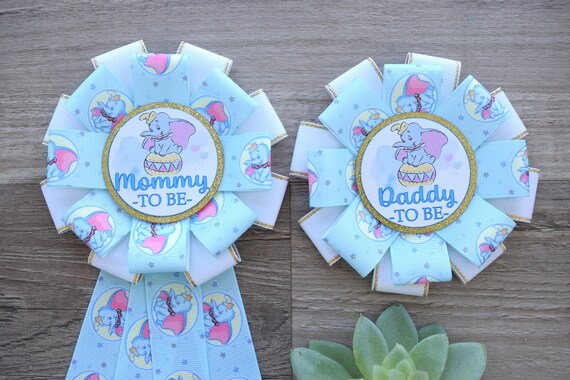 Elephant Circus Baby Shower, Parent's Corsage Pin, Mommy To Be Pin, Daddy To Be Pin, Elephant Baby Shower, Custom