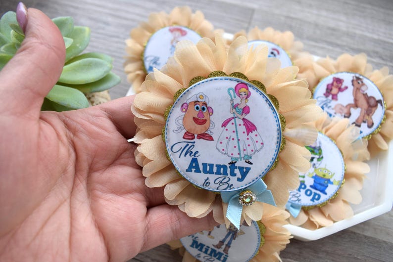 Cowboy Sheriff Woody Baby Shower, Maternity Sash, Mommy To Be Pin, Daddy To Be Pin, Custom Baby Shower Set bild 10