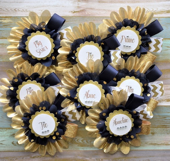 Navy Gold Family Pin, Navy Gold Guest Pin, Navy Gold Baby Shower Guest Pin, Navy Gold Baby Shower, Mommy and Daddy To Be, Navy Gold Shower