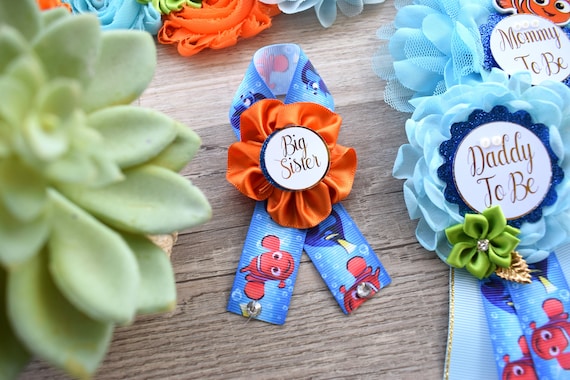 Finding Nemo Baby Shower, Nemo and Dory Maternity Sash, Mommy to