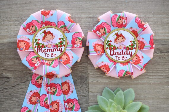 Girl Strawberry Baby Shower, Strawberry Fruit Mommy To Be Ribbon Pin, Daddy To Be Pin, Summer Tropical, Baby Shower Gift, New Parent's, Gift