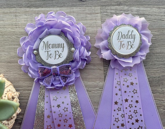 Lavender Star Baby Shower, Light Purple Mommy To Be Pin, Lavender Daddy To Be Pin, Lavender Baby Shower Pin, Custom