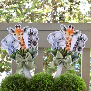 Jungle Safari Topper Baby Shower, Party Decor, Baby Shower Centerpieces Decorations, Room Nursery Decor, New Mom Gifts - S0001