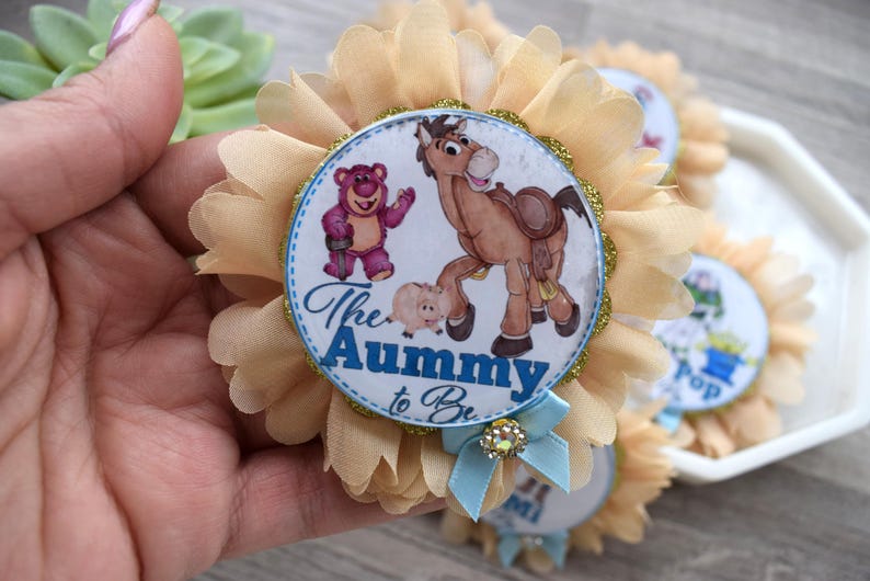 Cowboy Sheriff Woody Baby Shower, Maternity Sash, Mommy To Be Pin, Daddy To Be Pin, Custom Baby Shower Set bild 17