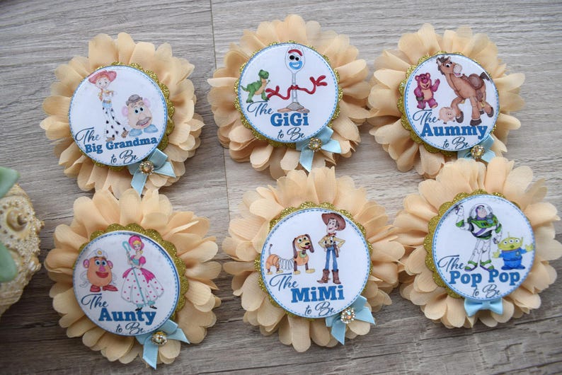 Cowboy Sheriff Woody Baby Shower, Maternity Sash, Mommy To Be Pin, Daddy To Be Pin, Custom Baby Shower Set bild 15