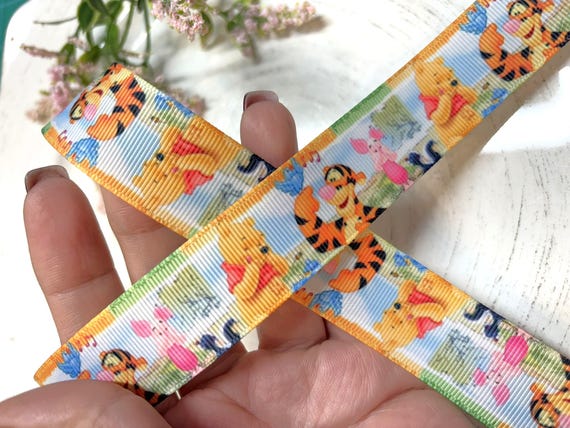Winnie Grosgrain Ribbon, Diaper Cake Ribbon, Party and Baby Shower Ribbon || 3 Yards of Ribbon - 1" (25mm)