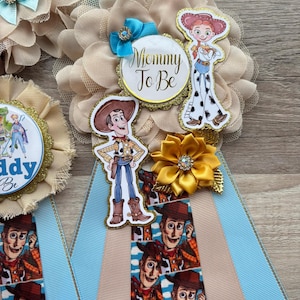 Cowboy Sheriff Woody Baby Shower, Maternity Sash, Mommy To Be Pin, Daddy To Be Pin, Custom Baby Shower Set bild 4