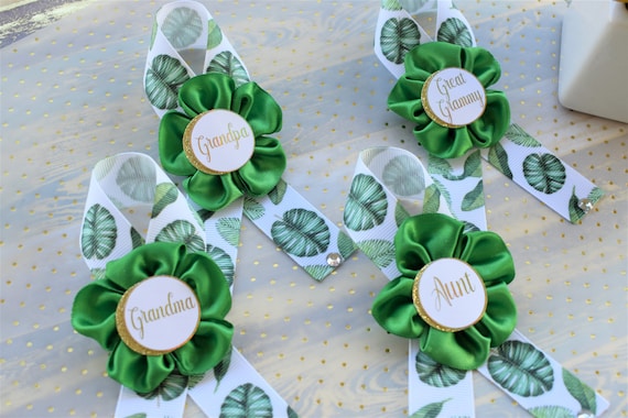 Greenery Baby Shower, Green Safari Mommy to Be, Rustic Greenery Baby Shower Pin, Rustic Daddy to Be Corsage Pin, Rustic Greenery Baby Shower