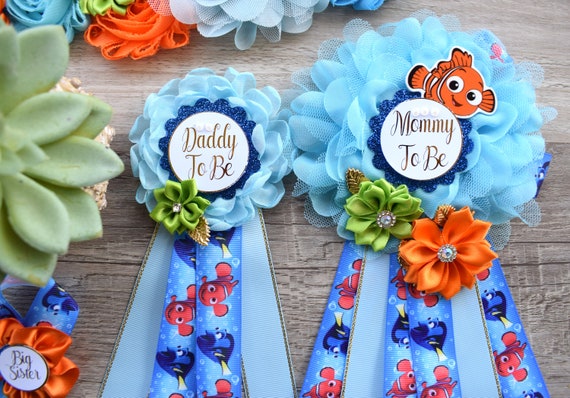 Finding Nemo Baby Shower, Nemo and Dory Maternity Sash, Mommy to Be Pin  Ribbon, Daddy to Be, Baby Shower Gift, Custom -  Canada