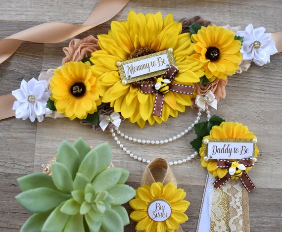 Sunflower Rustic Bee Baby Shower, Bumble Bee Mommy To Bee, Sunflower Daddy To Bee, Gender Reveal Baby Shower, Bumble Bee & Sunflower Theme