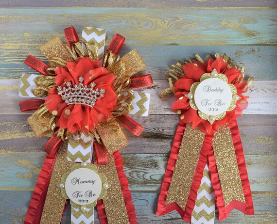 Red Gold Prince Corsage Pin Red Gold Corsage Pin Royal Mommy Etsy
