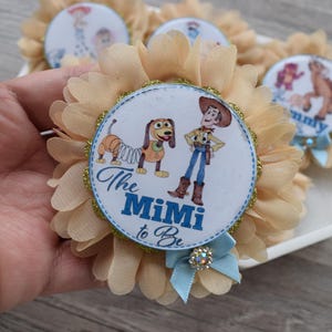 Cowboy Sheriff Woody Baby Shower, Maternity Sash, Mommy To Be Pin, Daddy To Be Pin, Custom Baby Shower Set bild 6