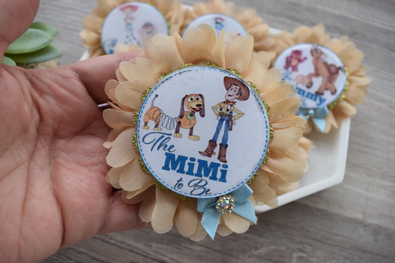 Cowboy Sheriff Woody Baby Shower, Maternity Sash, Mommy To Be Pin, Daddy To Be Pin, Custom Baby Shower Set bild 6