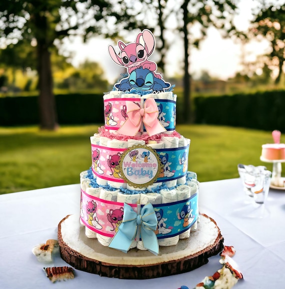 Gender Reveal Diaper Cake Baby Shower, Diaper Cake Centerpieces Decor, Room Nursery Decor, New Mom Gifts