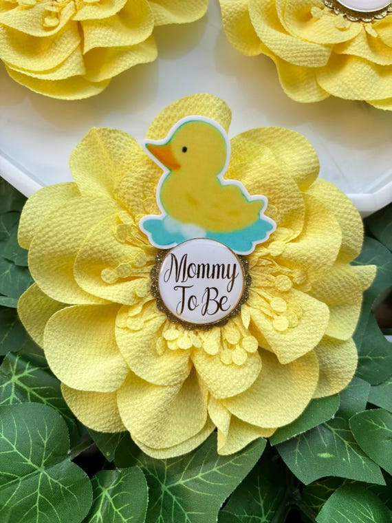 Rubber Ducky Baby Shower Pin, Mommy To Be Pin, Daddy To Be Pin, Big Sister, Big Brother, Grandma, Grandpa, Custom Wording Available