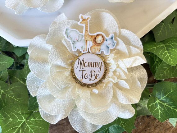 Boho Jungle Safari Baby Shower Pin, Mommy To Be Pin, Daddy To Be Pin, Big Sister, Big Brother, Grandma, Grandpa, Custom Wording Available