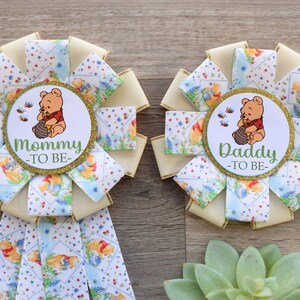 Neutral Baby Shower, Mommy To Be Ribbon, Daddy To Be Pin, Family Pins, Custom Pins