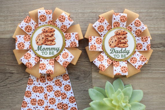 Cookie Baby Shower, Cookies Mommy To Be Ribbon Pin, Daddy To Be Pin, Parent's To Be Pin, Baby Shower Gift, Custom