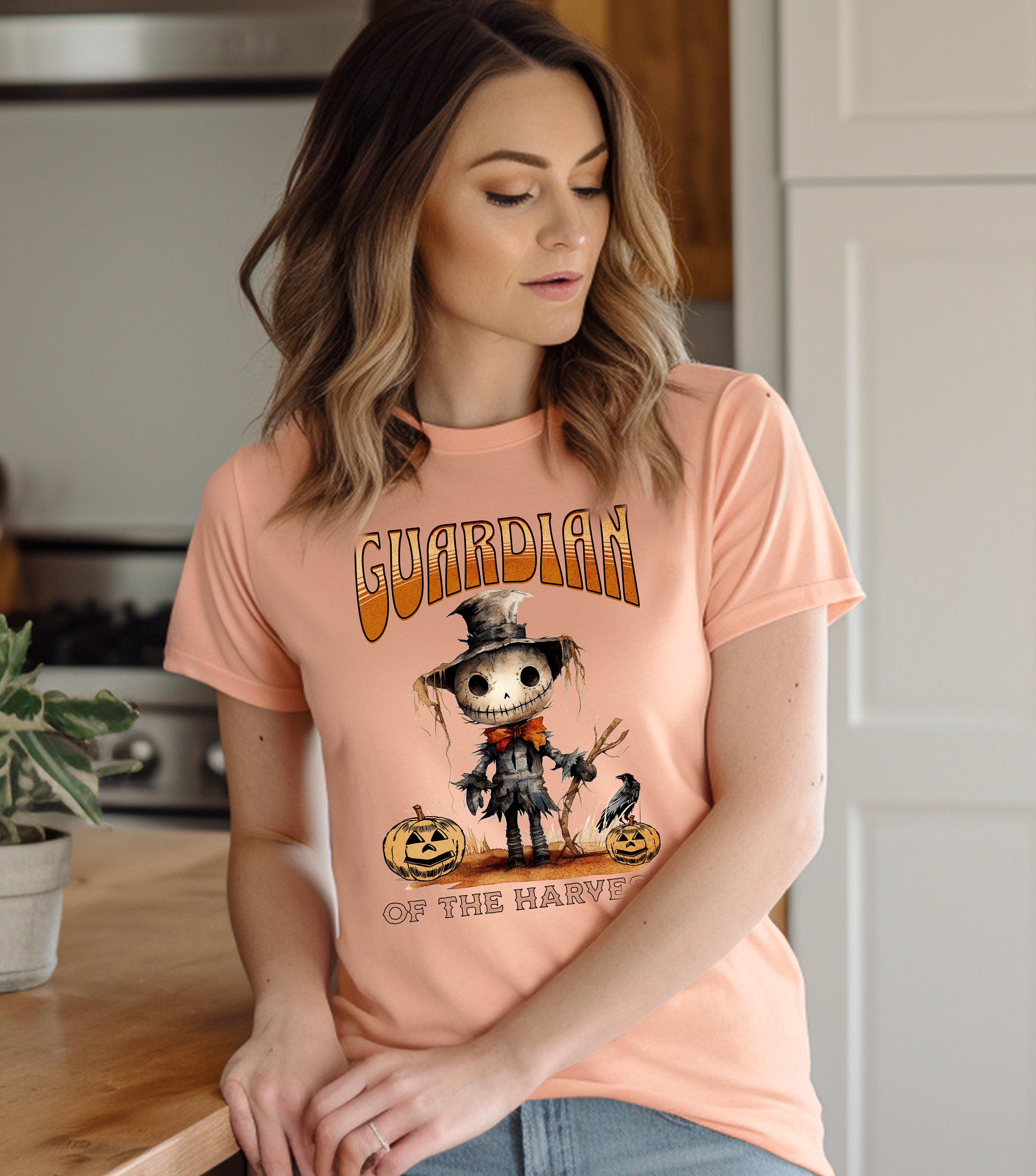 Discover Halloween Shirt with a Scarecrow. Pumpkin Patch Shirt. Thanksgiving shirt.