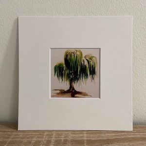 Willow tree Watercolor Print
