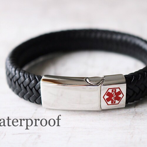 Medical Alert Bracelet Medical ID Bracelet Teardrop Bracele Etsy